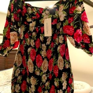 Size 10 floral print  dress, brand new from Amarosa.